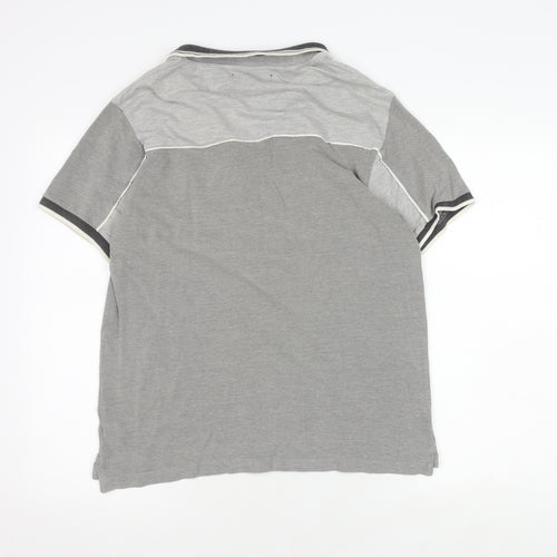 VOI Jeans Co. Men's Grey XL Polo Shirt with Logo Accents