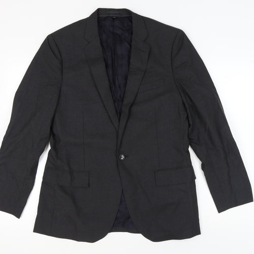 J. Crew Men's Black Wool Blazer - Size 40R
