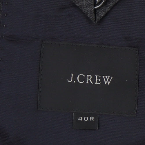 J. Crew Men's Black Wool Blazer - Size 40R