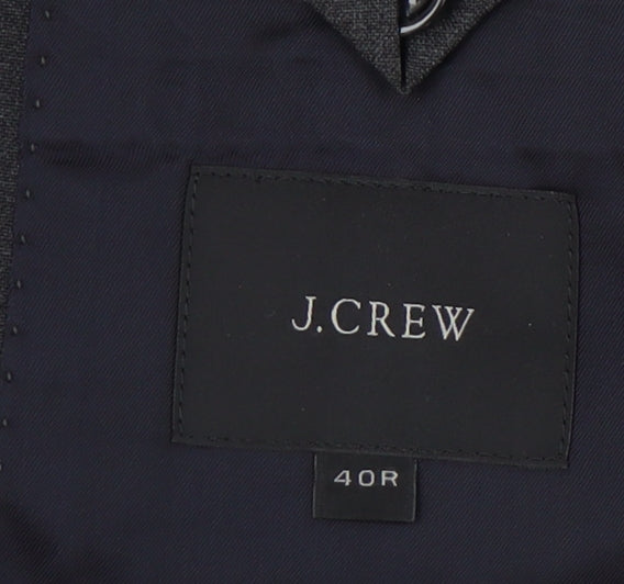 J. Crew Men's Black Wool Blazer - Size 40R