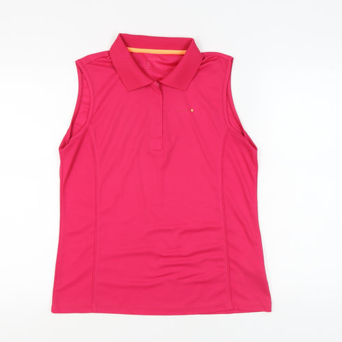 Icepeak Women's Pink Sleeveless Polo Shirt Size 14