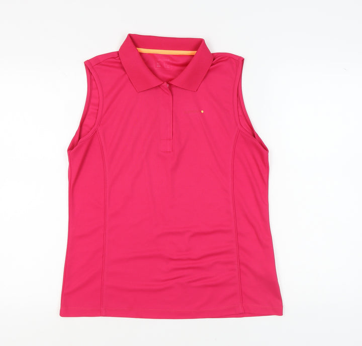 Icepeak Women's Pink Sleeveless Polo Shirt Size 14