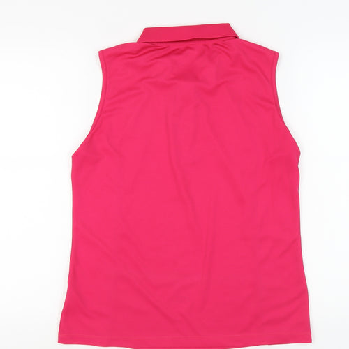 Icepeak Women's Pink Sleeveless Polo Shirt Size 14