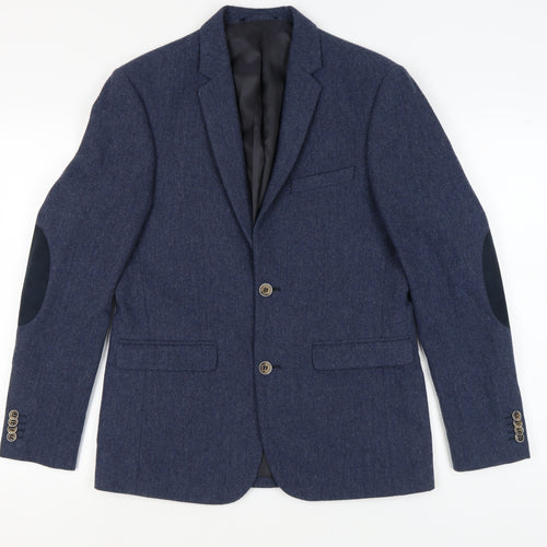 Jack & Jones Men's Blue Blazer Size UK 40 Notch Lapel