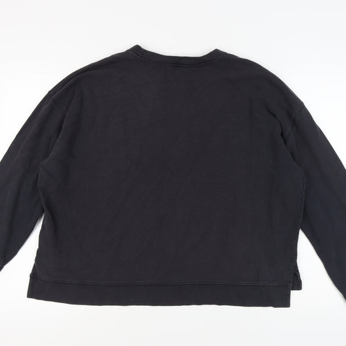 ALLSAINTS Unisex Black Cotton Pullover Sweatshirt Size M