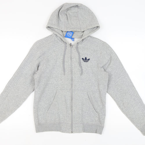 Adidas Unisex Grey Full Zip Hoodie XS - New