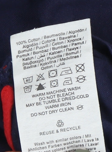 Jack & Jones Men’s Blue Logo T-Shirt, Size L, Crew Neck