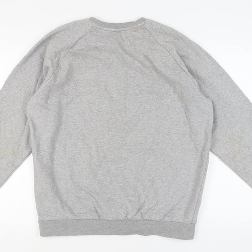 Adidas Unisex Grey Pullover Sweatshirt L Logo Casual