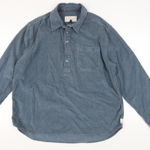 Seasalt Maritime Blue Corduroy Shirt XL Men's Casual