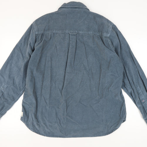 Seasalt Maritime Blue Corduroy Shirt XL Men's Casual