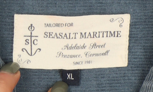 Seasalt Maritime Blue Corduroy Shirt XL Men's Casual