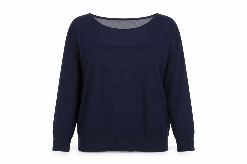 Front view of Banana Republic Women's Navy Blouse 2XS Petite