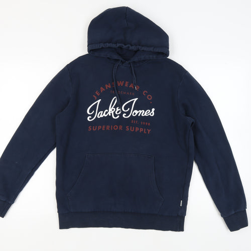 Jack & Jones Men's Blue Pullover Hoodie M