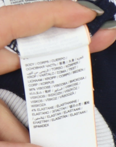 Superdry Women's Black Striped Off-Shoulder Bodycon Dress XS