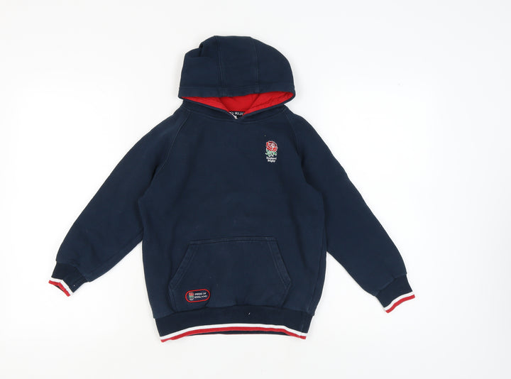 Pride of England Girls Blue Hoodie 9-10 Years, Rugby Sport Style