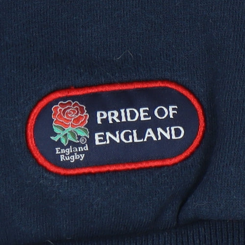 Pride of England Girls Blue Hoodie 9-10 Years, Rugby Sport Style