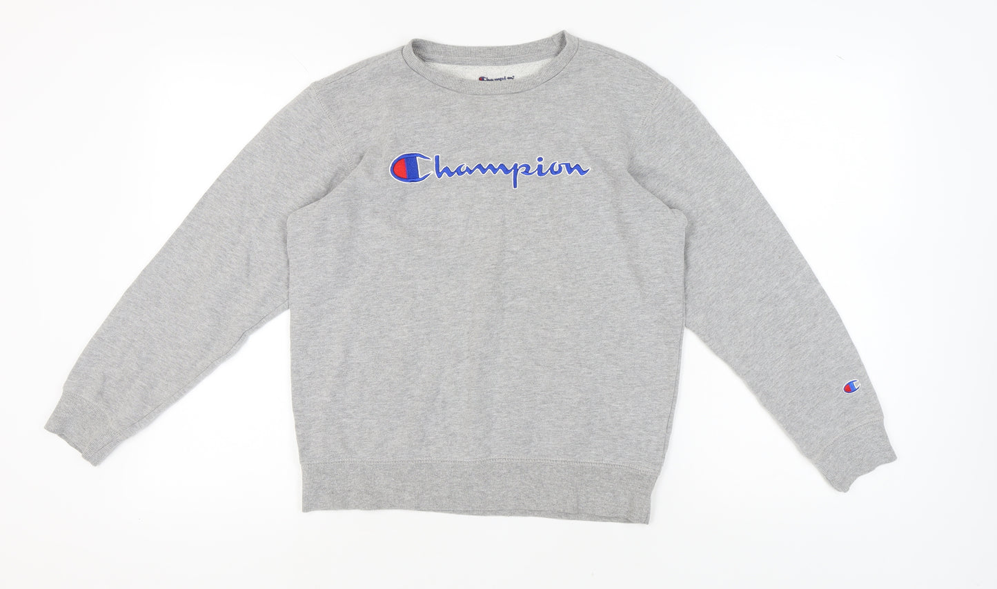 Champion Unisex Grey Crew Neck Sweatshirt L