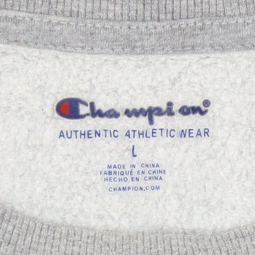 Champion Unisex Grey Crew Neck Sweatshirt L