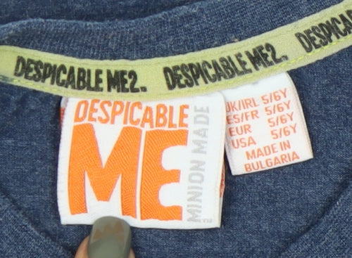 Despicable Me Kids Blue Minions Christmas T-Shirt 5-6Y