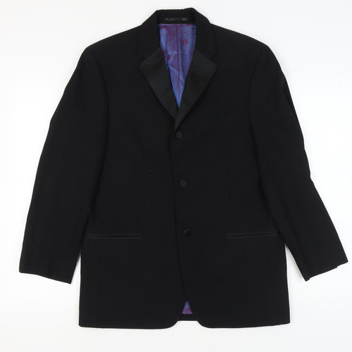 Daniel Hechter Men's Black Tuxedo Blazer 38 Short Wool