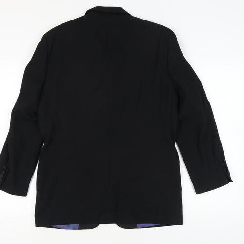 Daniel Hechter Men's Black Tuxedo Blazer 38 Short Wool