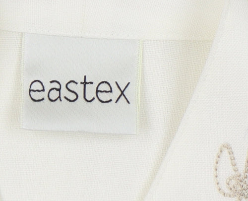 Eastex Women's Ivory Embroidered Blouse Size 10