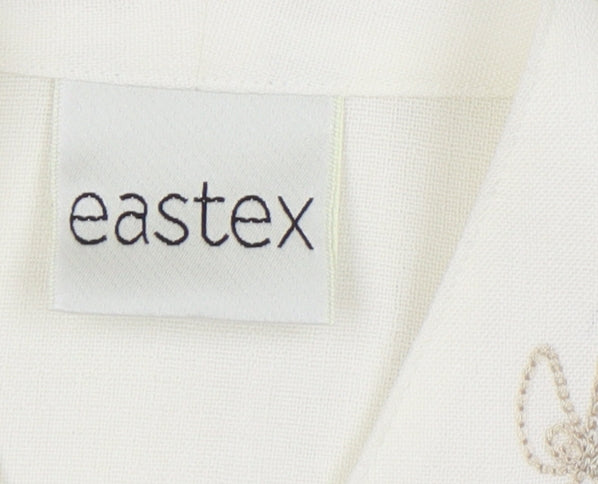 Eastex Women's Ivory Embroidered Blouse Size 10