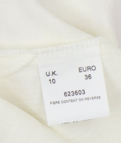 Eastex Women's Ivory Embroidered Blouse Size 10