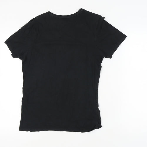 Jack & Jones Men’s Black Graphic T-Shirt Medium
