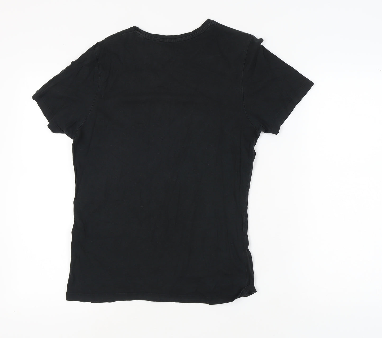 Jack & Jones Men’s Black Graphic T-Shirt Medium