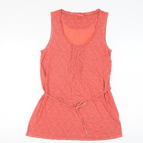 White Stuff Red Floral Tank Top, Women's Size 14