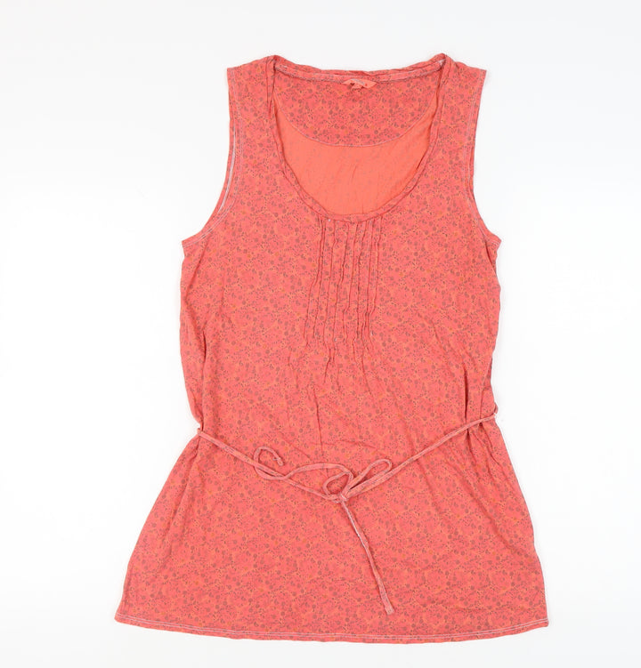 White Stuff Red Floral Tank Top, Women's Size 14
