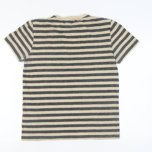 Superdry Men's Striped T-Shirt Beige Large