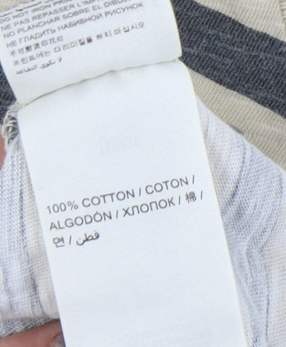 Superdry Men's Striped T-Shirt Beige Large