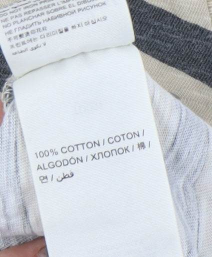 Superdry Men's Striped T-Shirt Beige Large