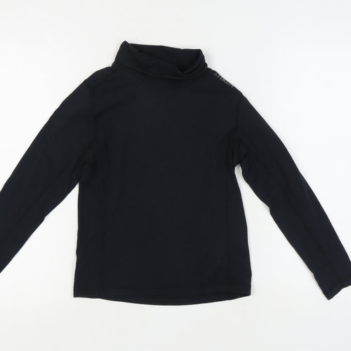 TOG24 Boys Black Long Sleeve Mock Neck Top 9-10 Years