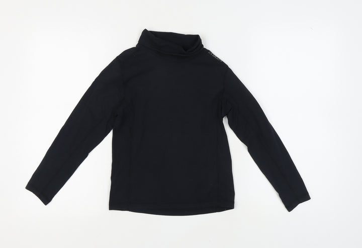 TOG24 Boys Black Long Sleeve Mock Neck Top 9-10 Years
