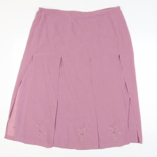 Jacques Vert Women’s Purple Pleated Skirt Size 22