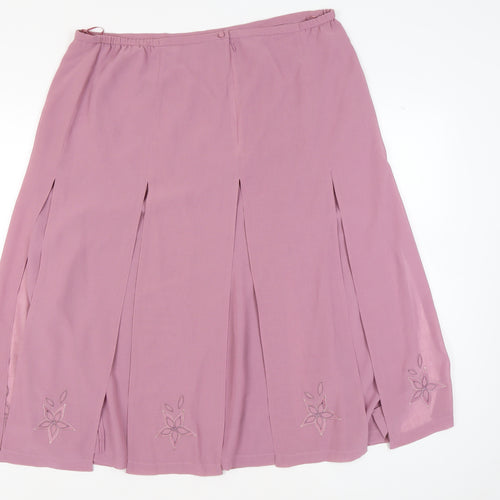 Jacques Vert Women’s Purple Pleated Skirt Size 22