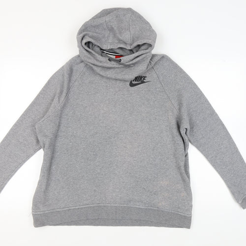 Nike Women's Grey Logo Hoodie XL