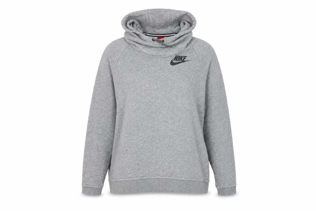 Front view of Nike Women's Grey Logo Hoodie XL