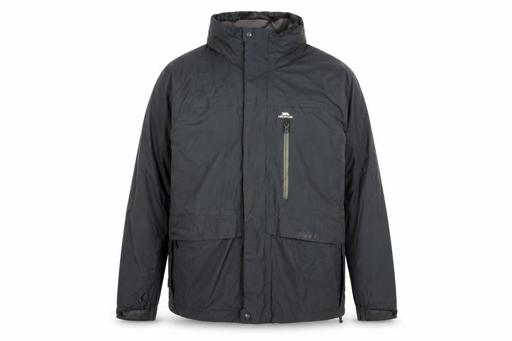Front view of Trespass Men's Black Windbreaker Jacket L