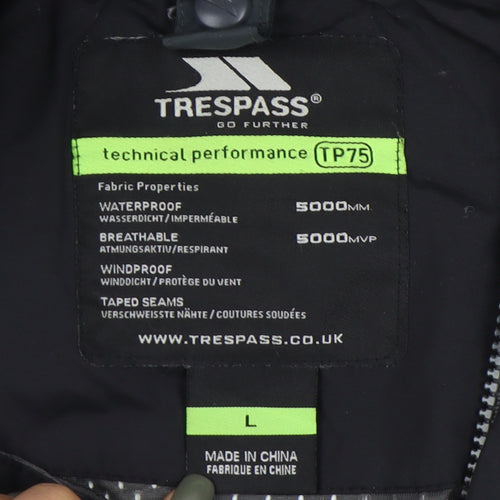 Trespass Men's Black Windbreaker Jacket L