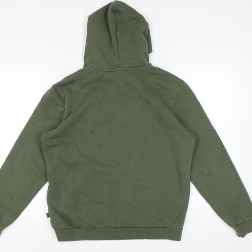 Puma Men's Green Pullover Hoodie M Logo Design