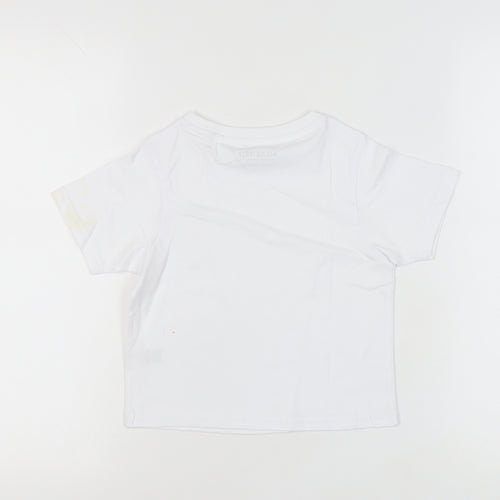 McKenzie Girls 5-6yrs White Cotton T-Shirt with Logo
