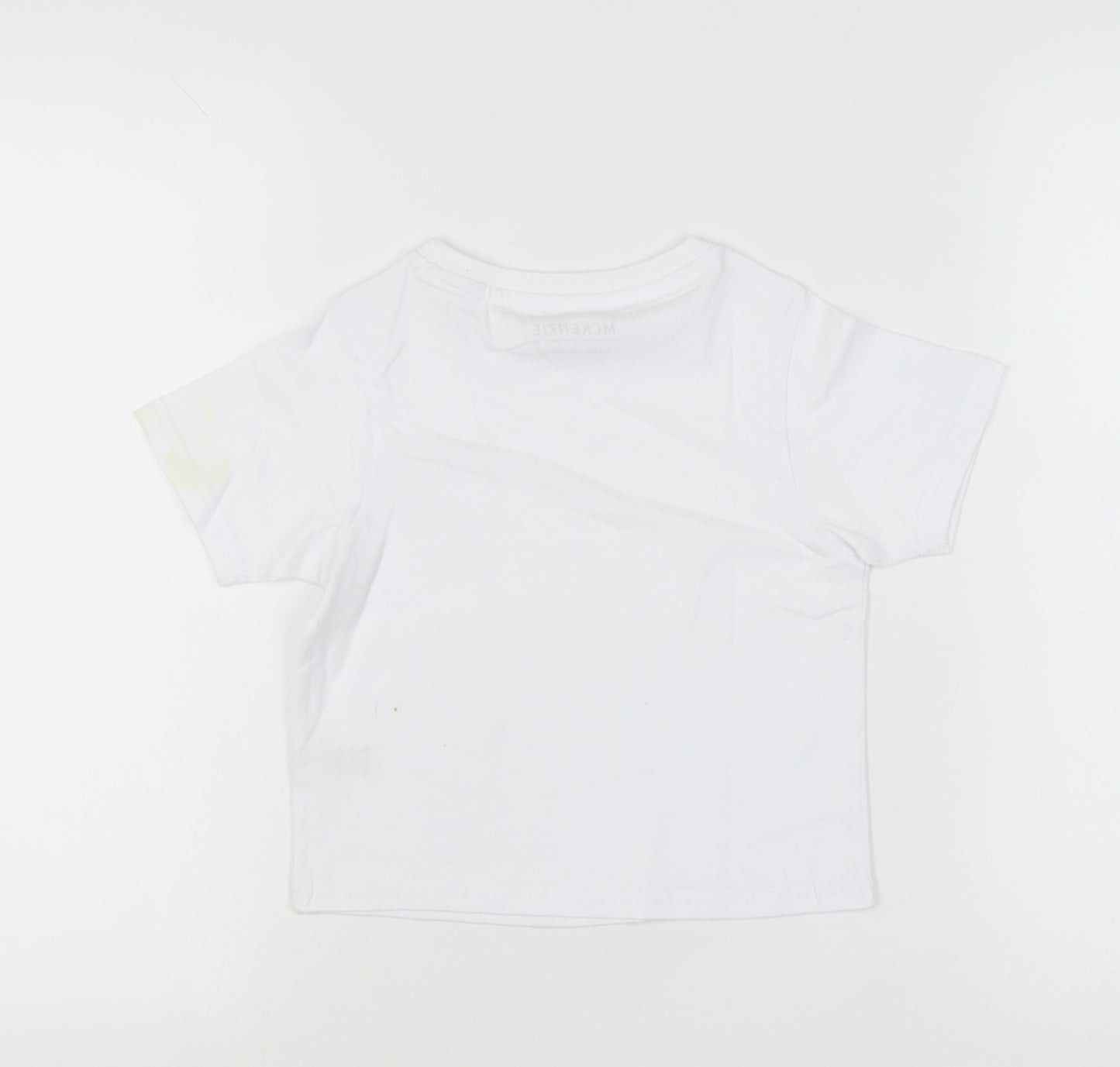 McKenzie Girls 5-6yrs White Cotton T-Shirt with Logo