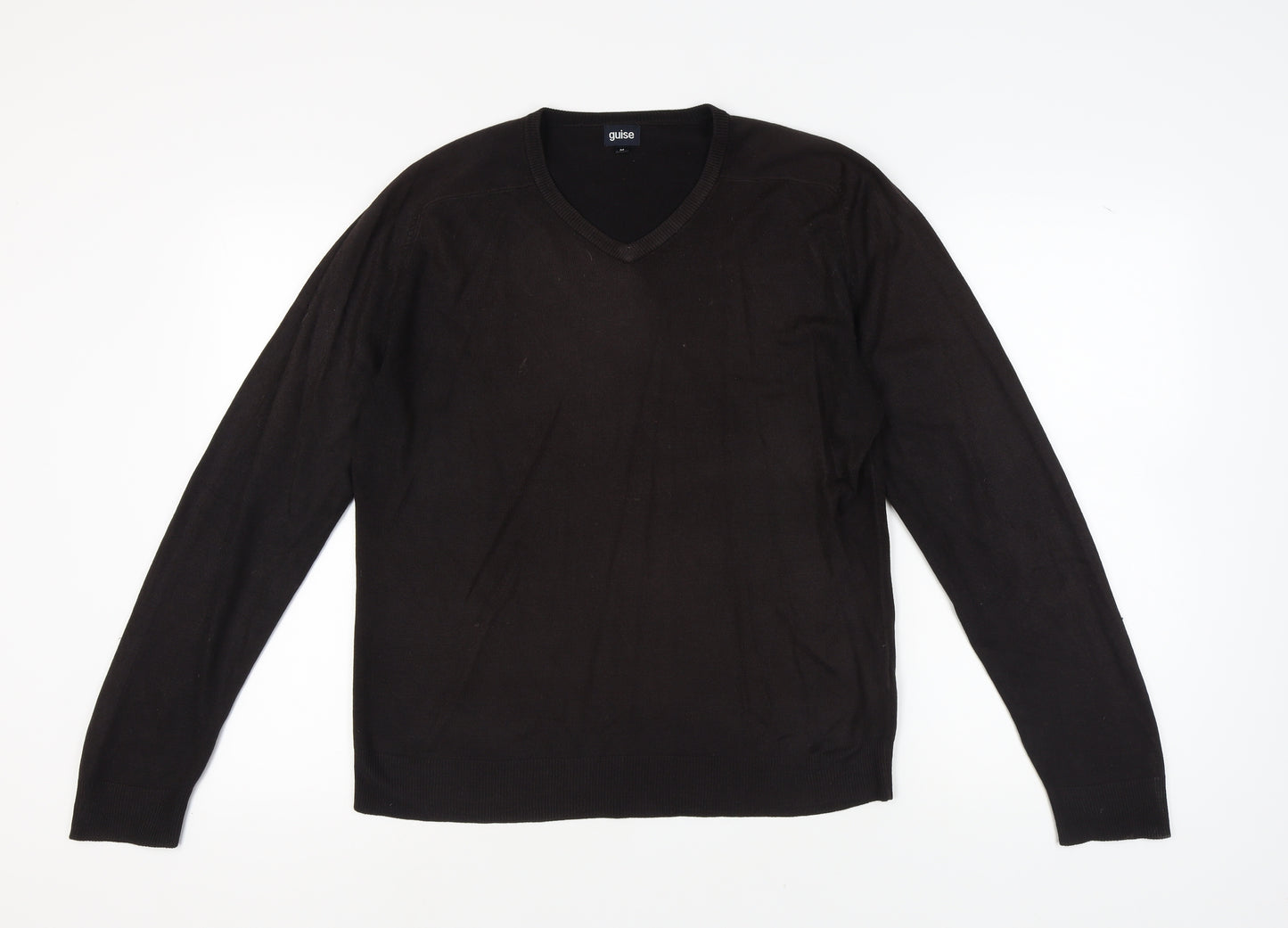 Guise Men's Black V-Neck Pullover Jumper - M