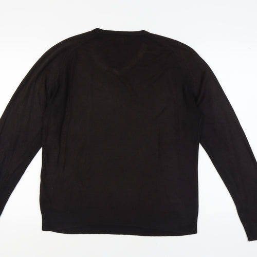Guise Men's Black V-Neck Pullover Jumper - M