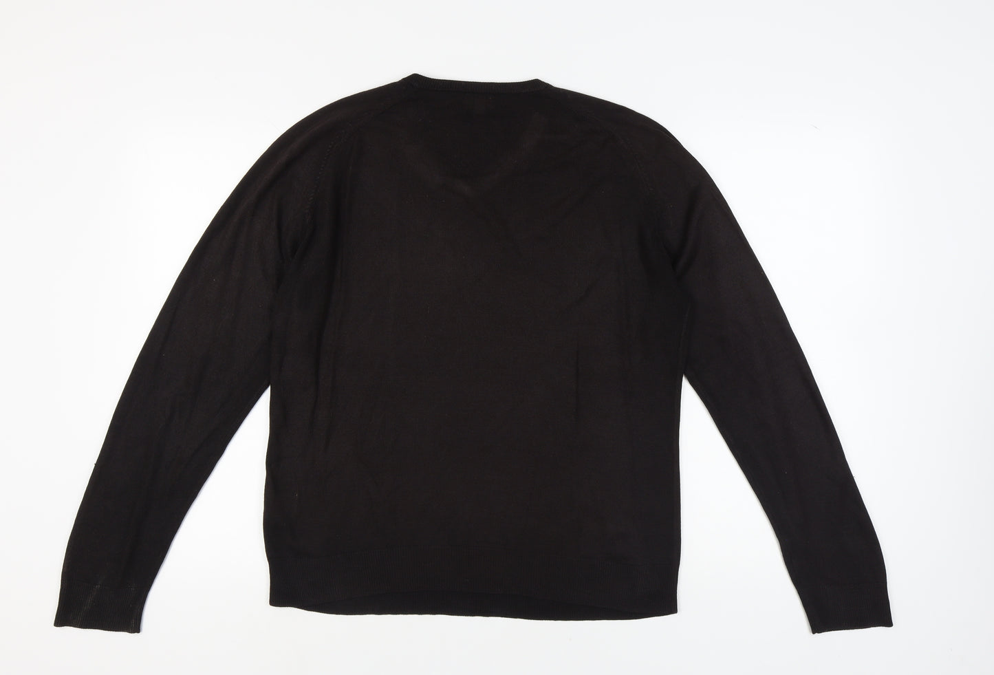 Guise Men's Black V-Neck Pullover Jumper - M