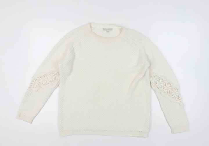 RJR John Rocha Women's White Pullover Jumper Size 12